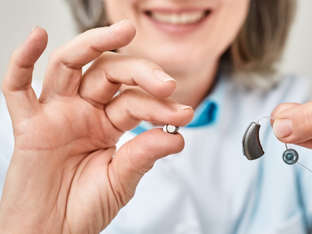 Zinc-air hearing aid batteries in sizes 10, 312, 13, and 675 stocked at Physicians Hearing Clinic in Sarasota, FL